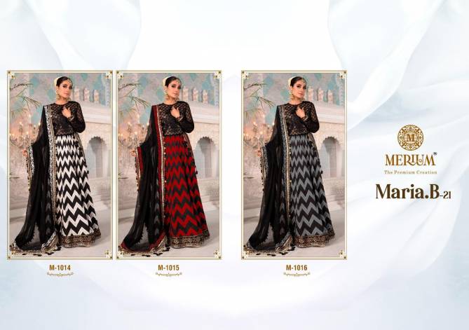 Merium Mbroidered Mariya B 21 Latest Fancy Designer Festive Wear Georgette Pakistani Salwar Kameez Collection

